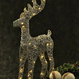 Christmas Table Decorations Centrepiece LED Fairy Lights Reindeer Ornament